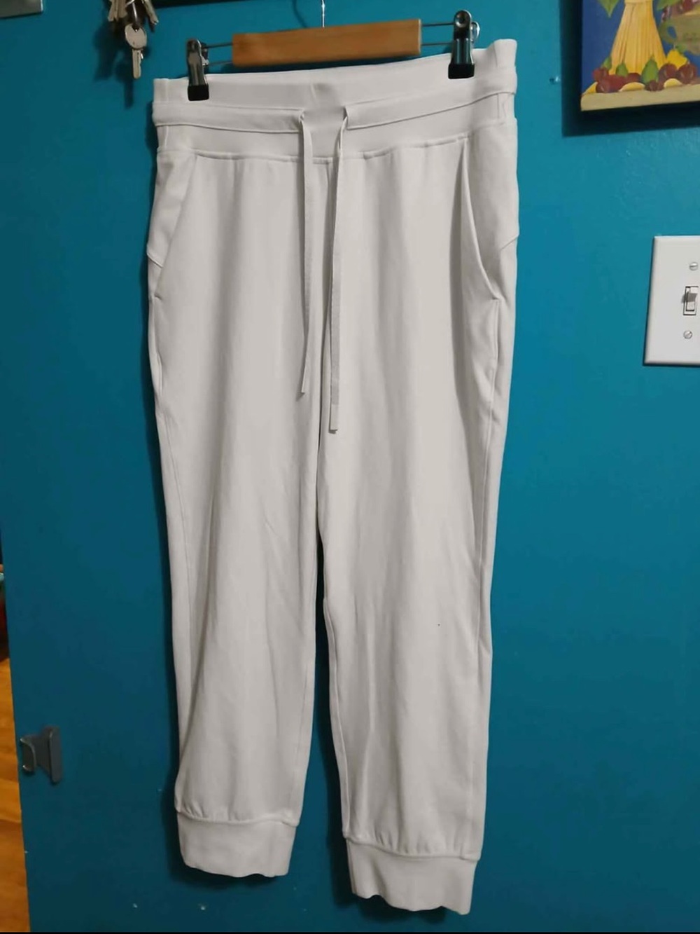 lululemon athletica Men's White Drawstring Joggers